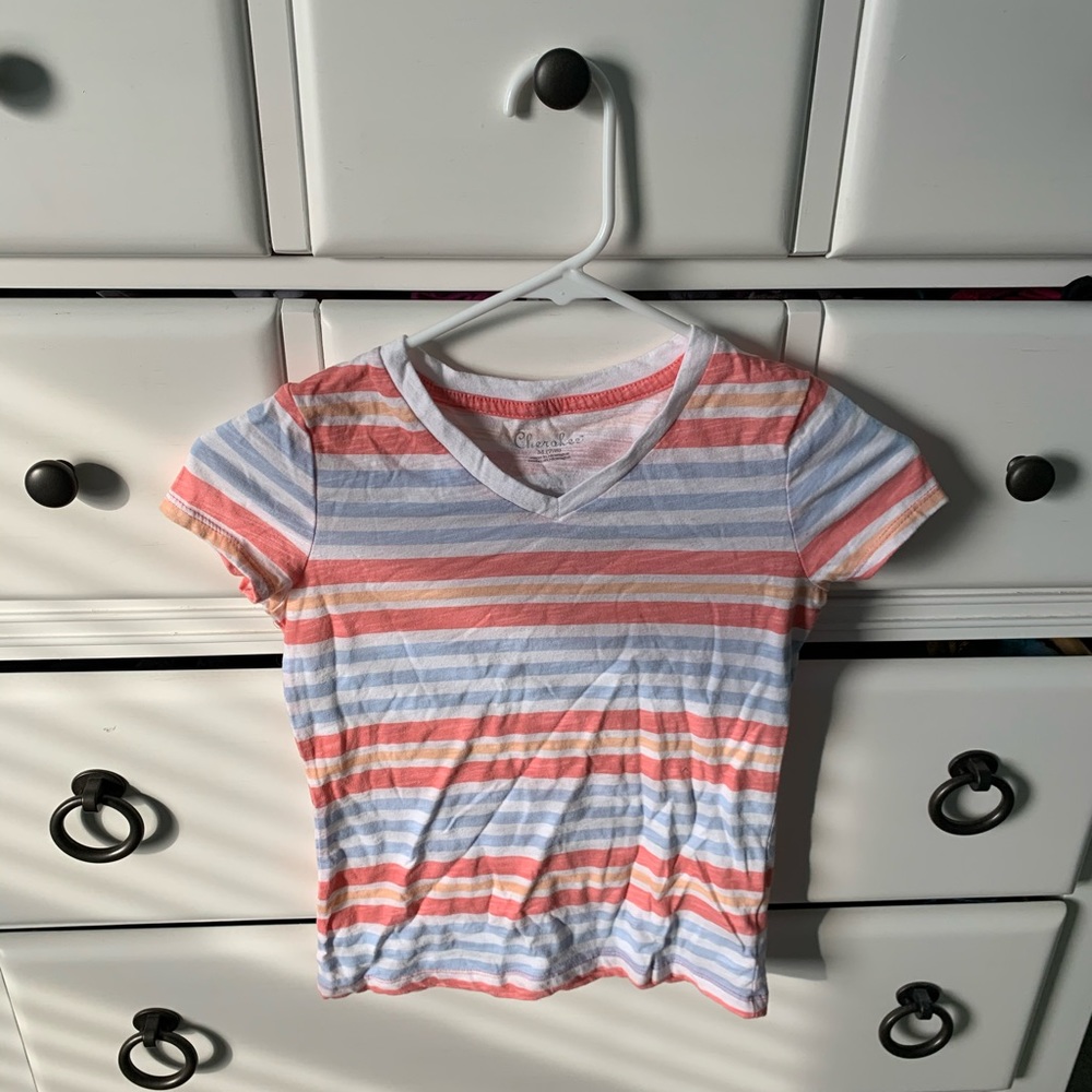 Size 7/8 girls stripped tshirt!
